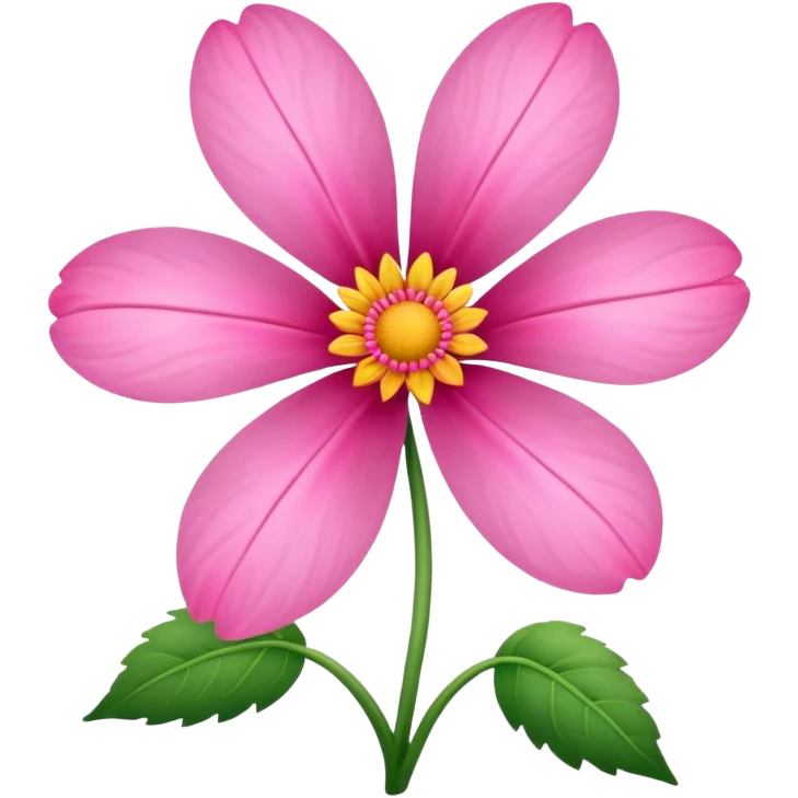pink flower with a long root emoji