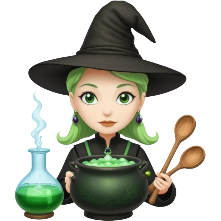 green witch cooking potion emoji