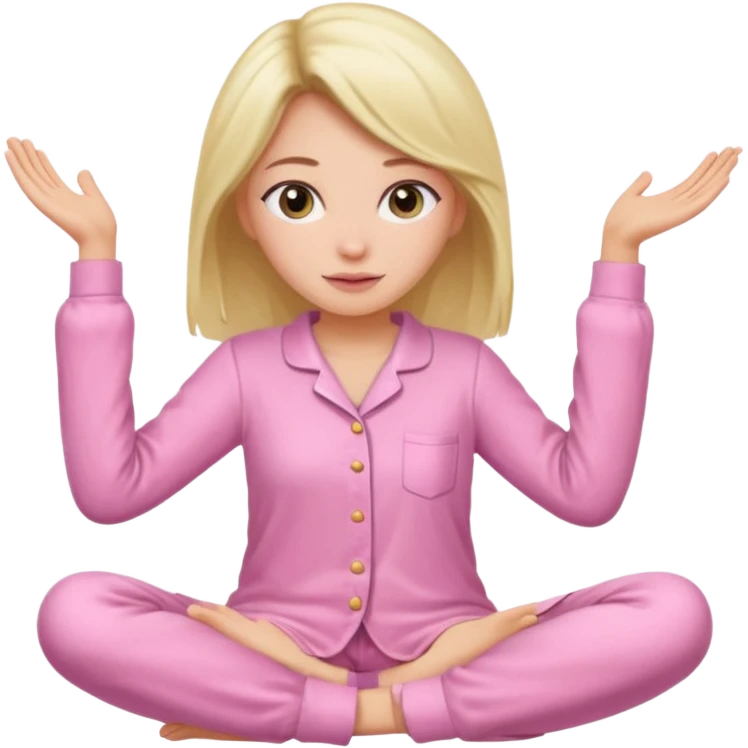 {
      "type": "human",
      "look": "pink pyjama lady, long sleeves",
    } emoji