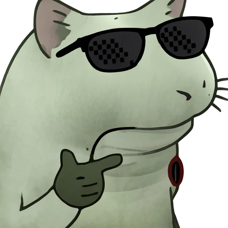 Cat with sunglasses emoji