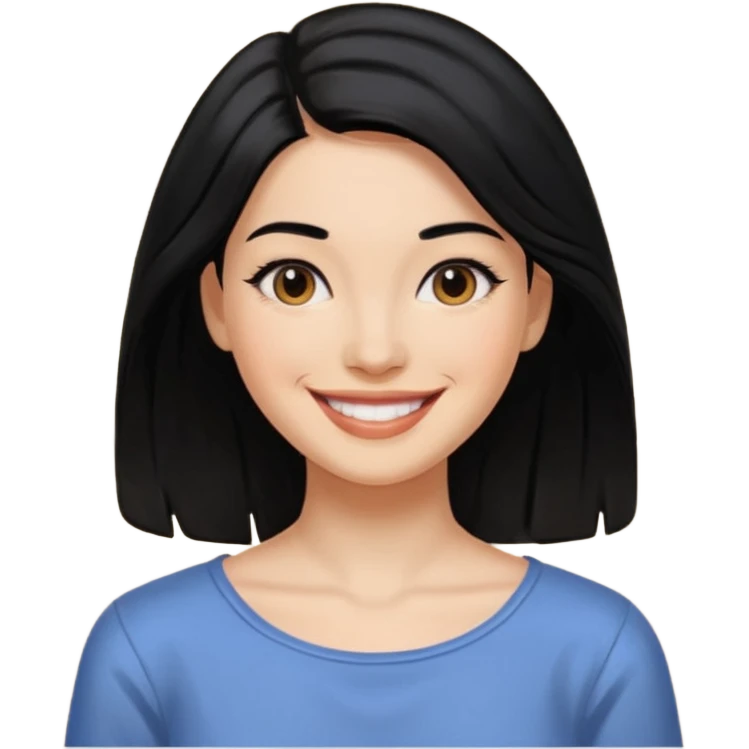 Hold. Women painting smilling  black hair emoji