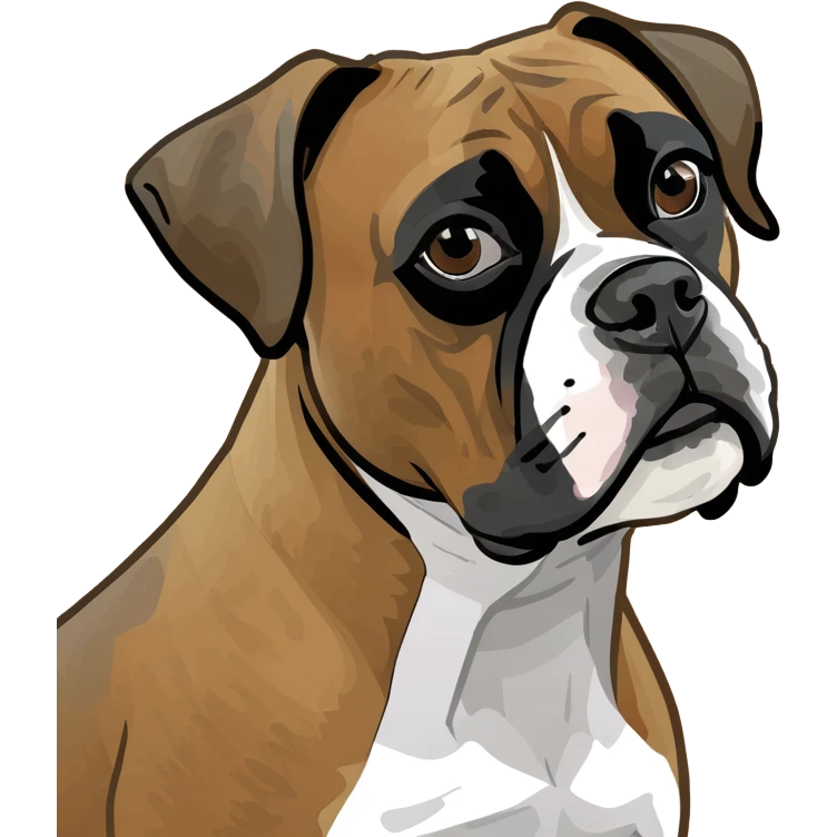 Brown boxer dog emoji