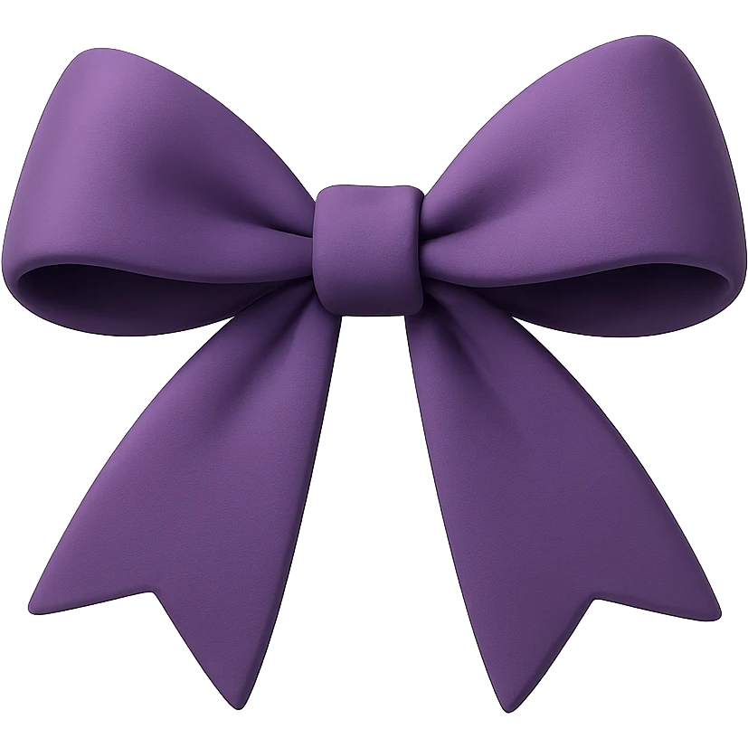 Purple bow emoji