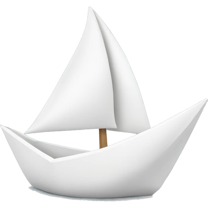 Full White Paper boat emoji