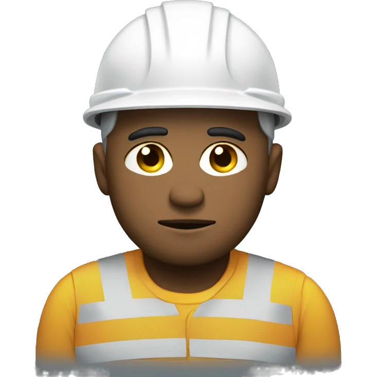 a sad builder with a white helmet emoji