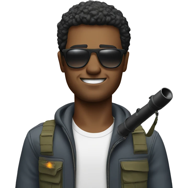 man with bazooka and sunglasses emoji