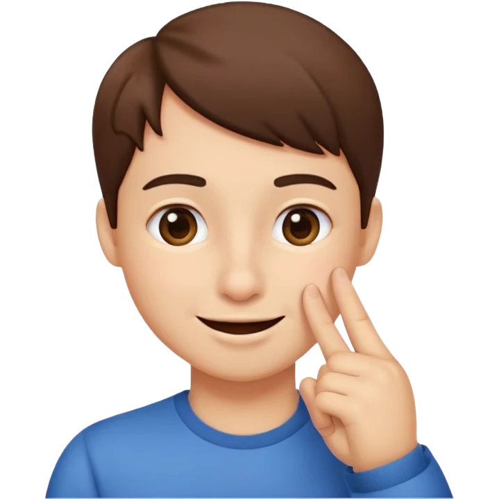 put a finger on the nose twice but In a cute way emoji