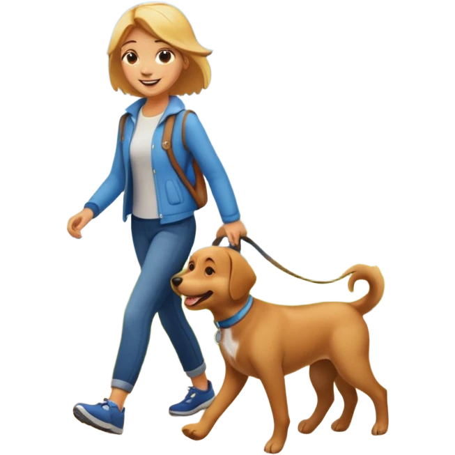 walking with dog emoji