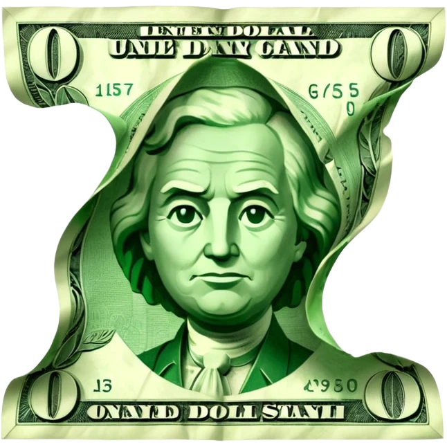 Falling value of the dollar emoji