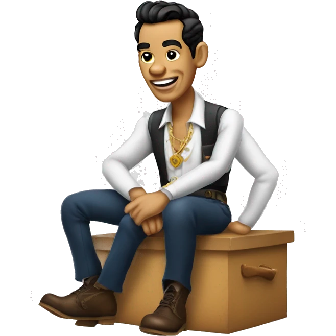 Cantinflas con pantalón abajo emoji