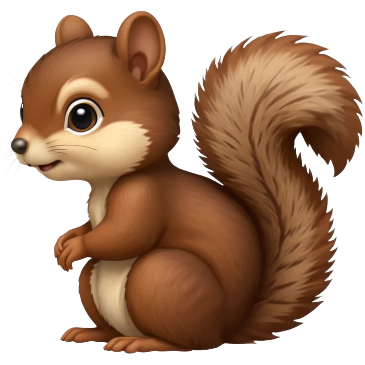 baby squirrel dark brown emoji