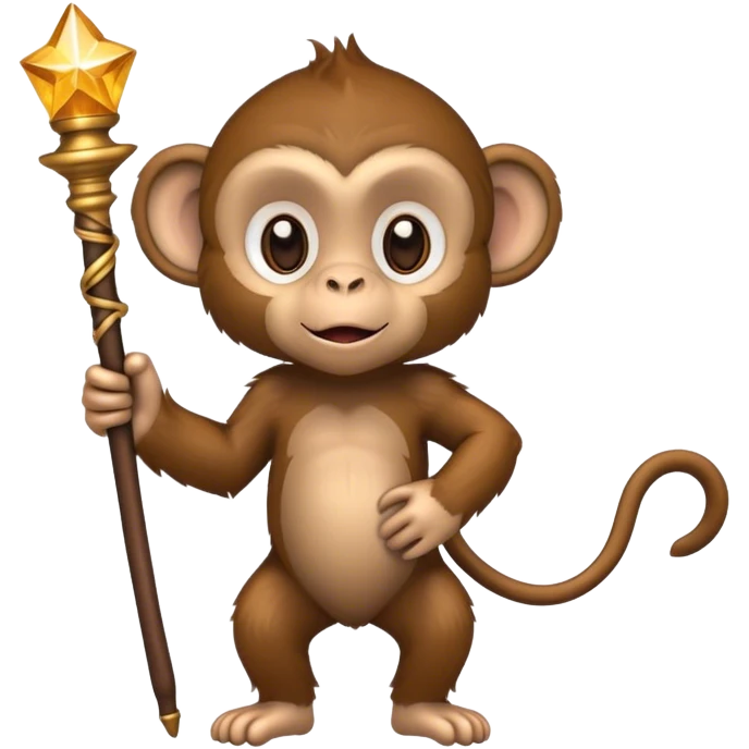 Monkey holding wand emoji