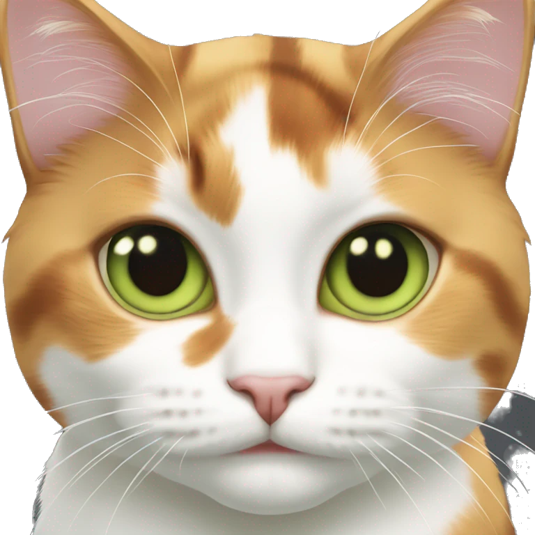 calico cat light green eyes emoji
