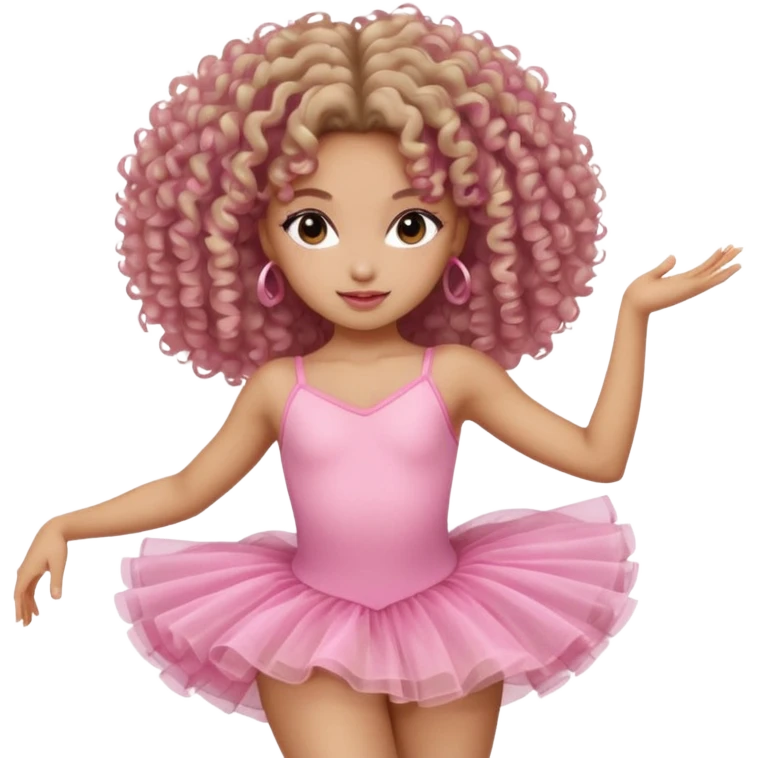 girl with big curly hair dancer emoji