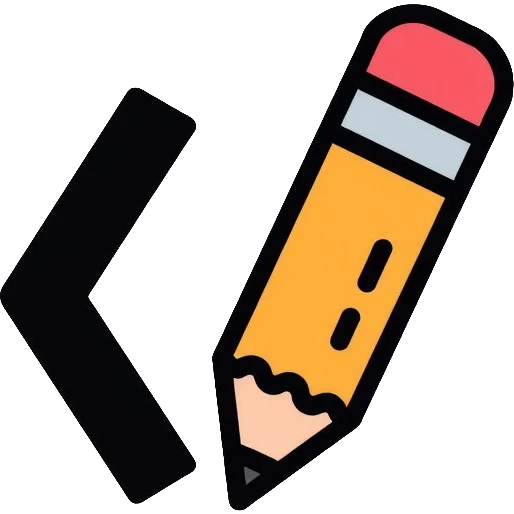 A coding bracket symbol with an eraser emoji