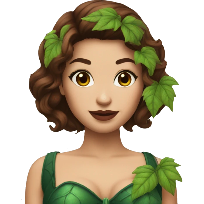 poison ivy brunette emoji