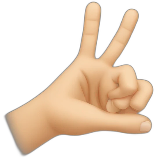 A hand pointing emoji