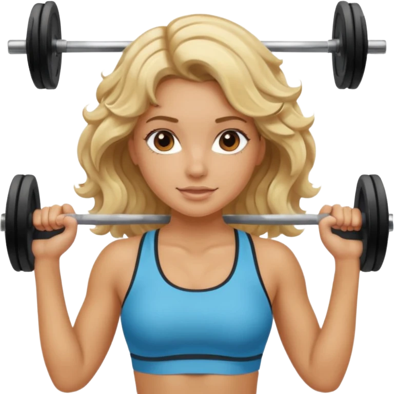 iOS 18 aesthetic wavy blondie girl gym emoji
