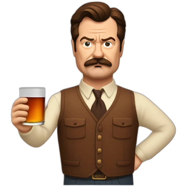 ron swanson whiskey emoji