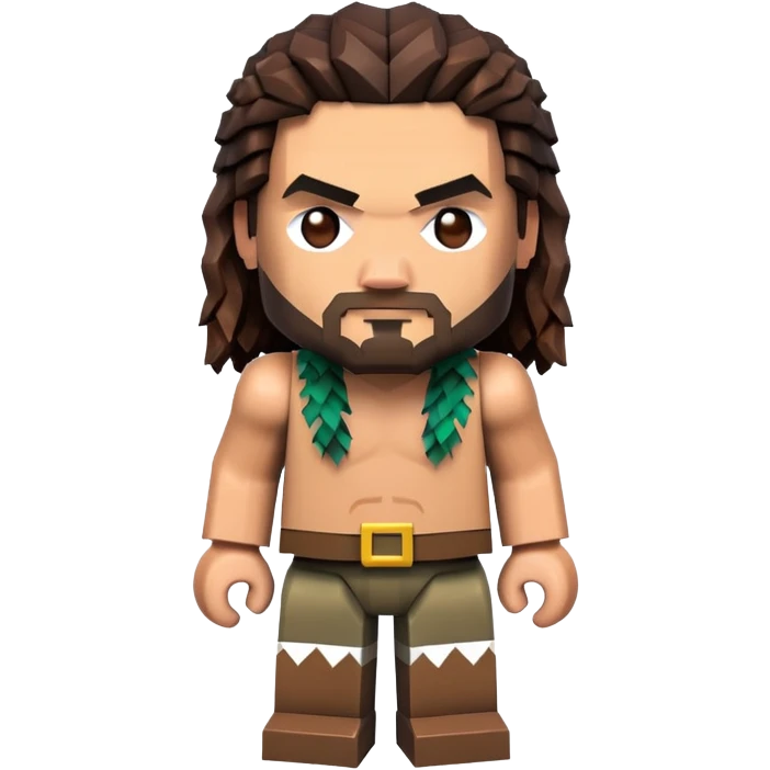 Jason Momoa as a Minecraft character emoji