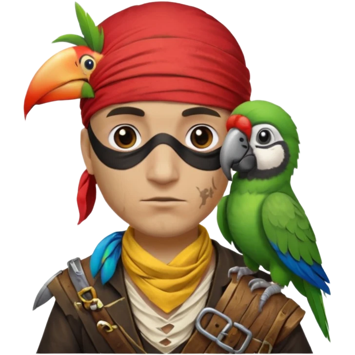 pirate and parrot emoji