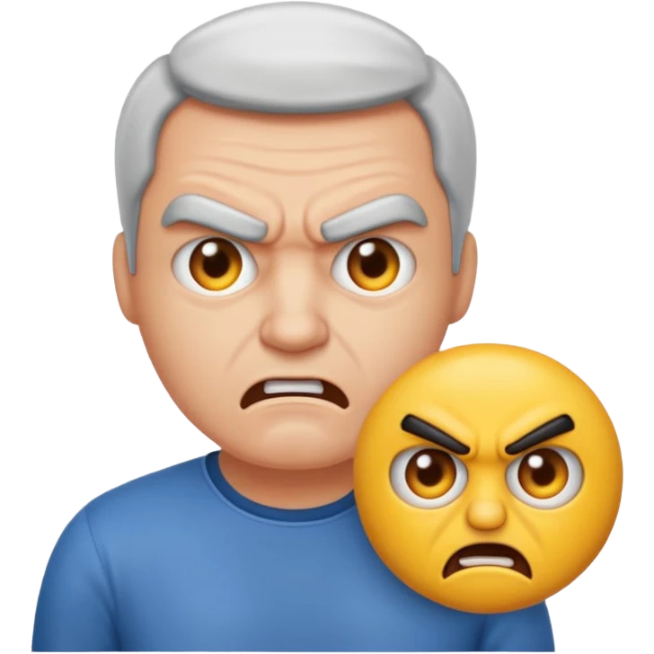 Text mopo above and an angry man emoji