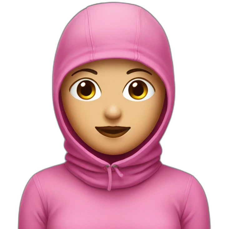 PINK BALACLAVA GIRL emoji