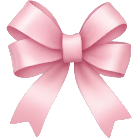 light pink ribbon bow emoji