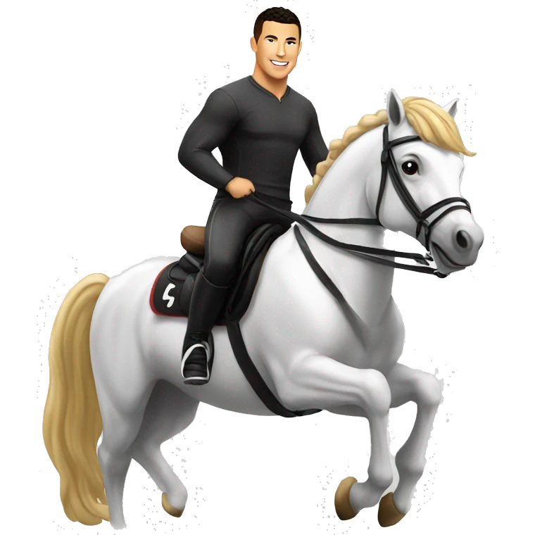 Ronaldo sur un cheval emoji