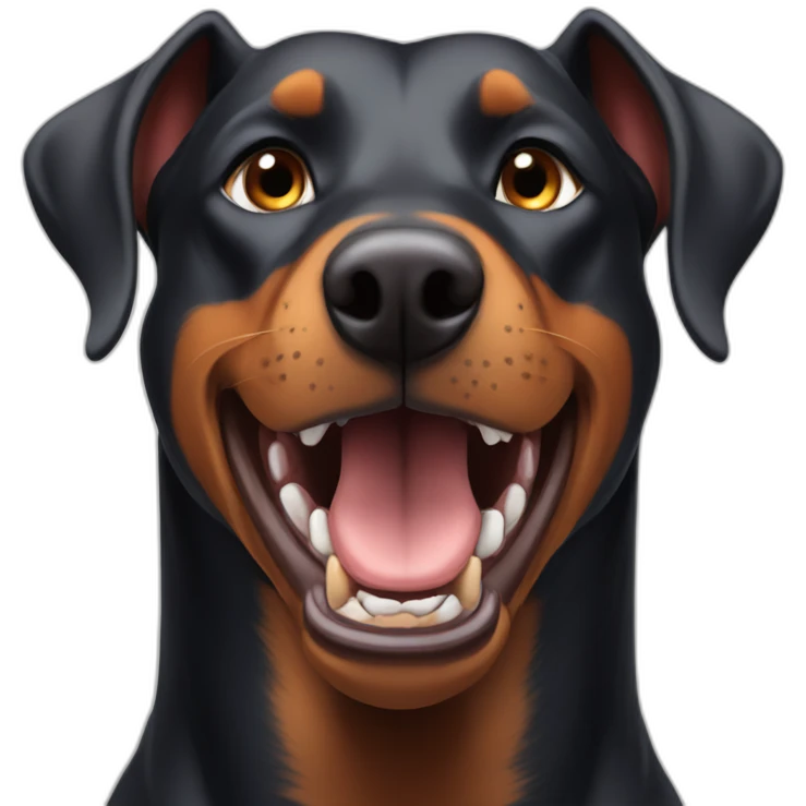 doberman growling emoji