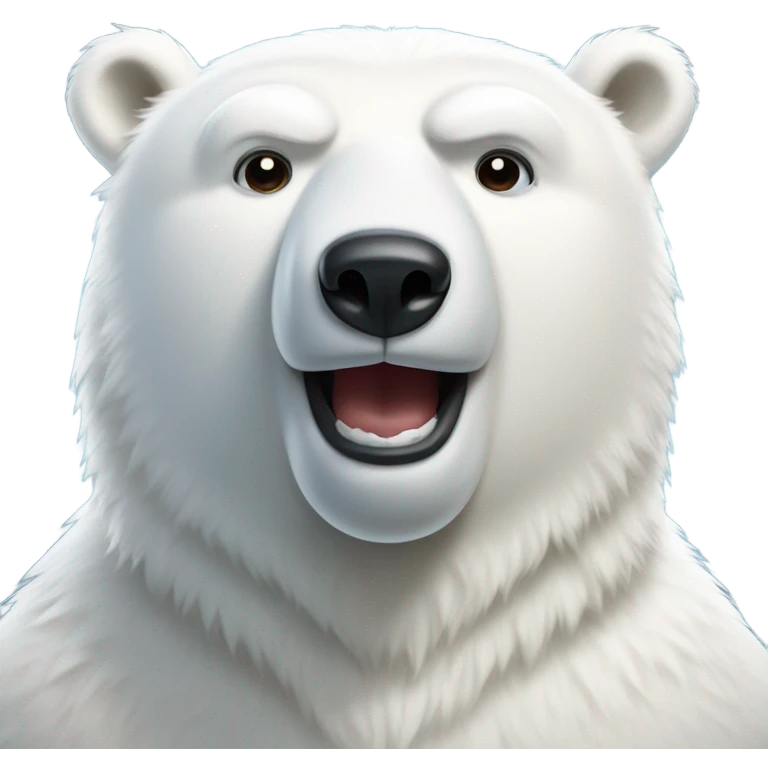 Polar bear winking  emoji