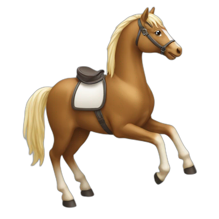 Un cheval sur un cheval emoji