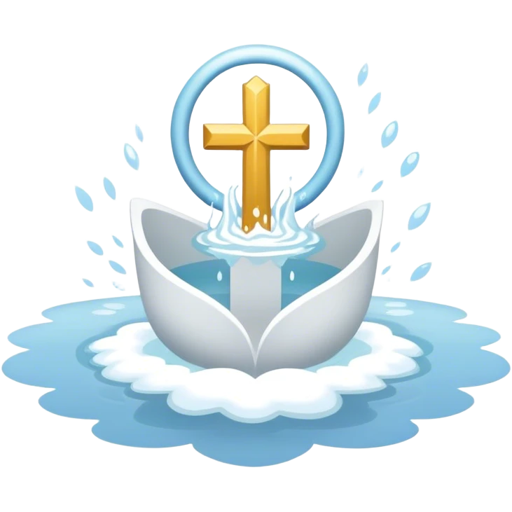baptized emblem white emoji