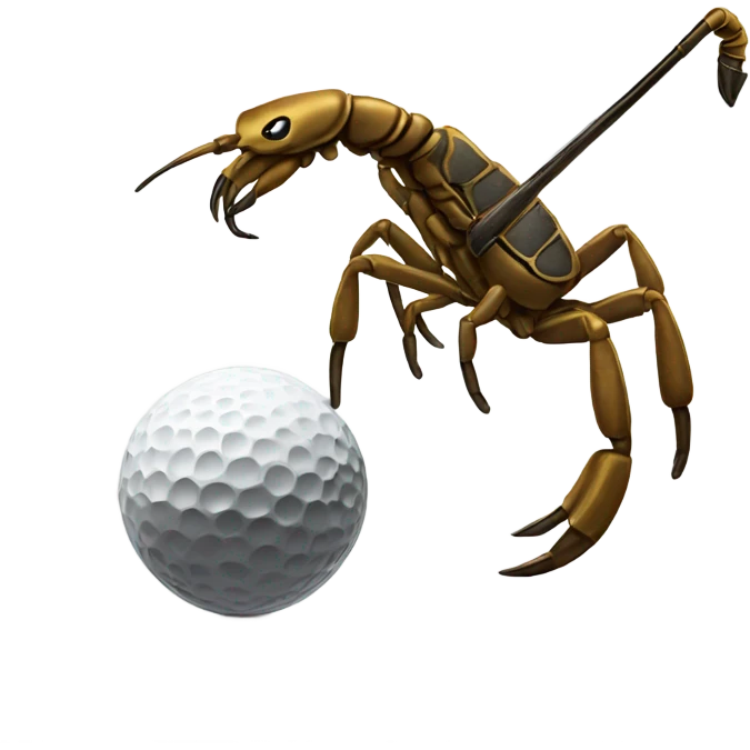 Scorpion golfing emoji
