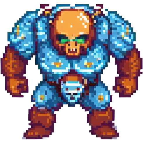 8-bit NES game mockup, pixel art style, boss fight scene with a large enemy and player character emoji