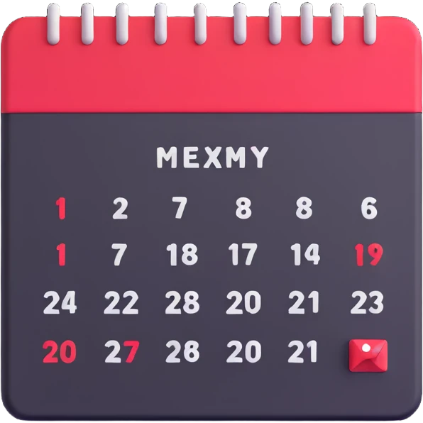 calendar with work shift being rescheduled emoji