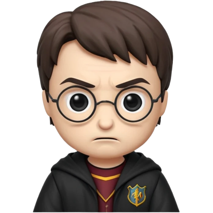 harry potter angry face funko pop style cute emoji