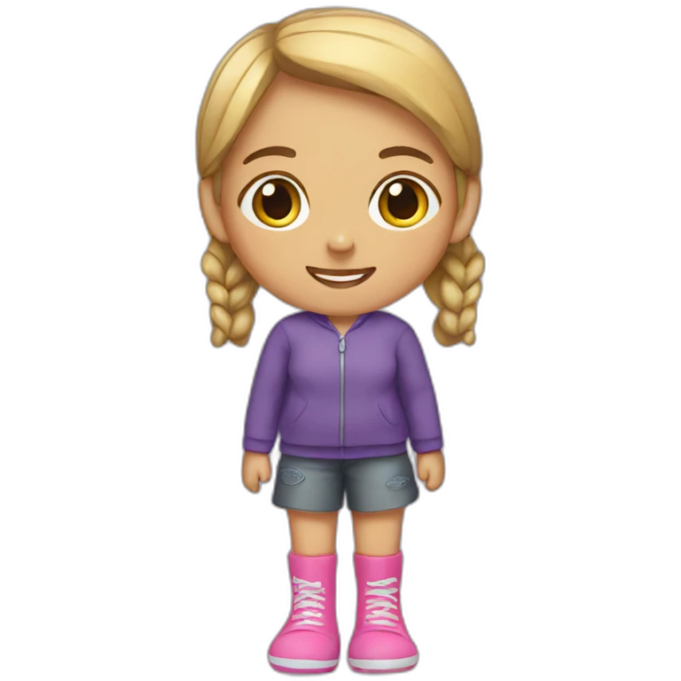 Girl wear socks emoji