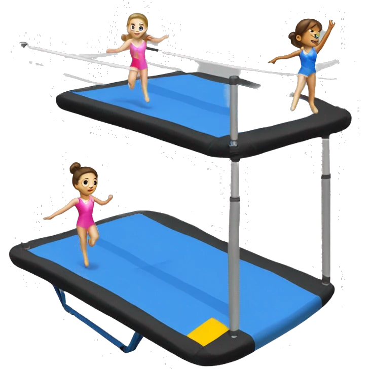 double mini trampoline gymnastics emoji