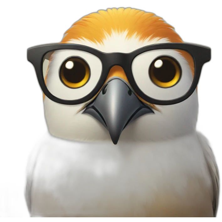 Bird with glasses emoji