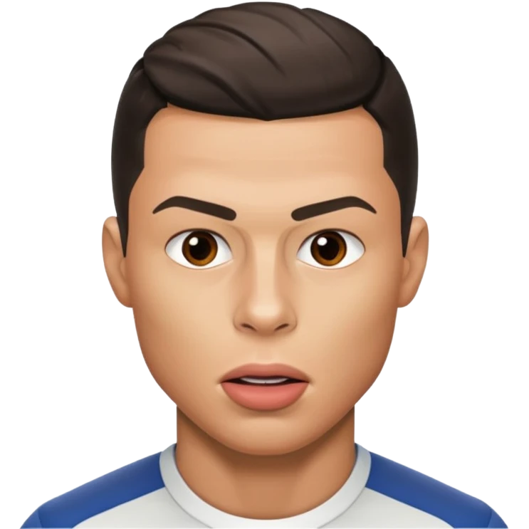 ronaldo qui se mort les lèvres  emoji