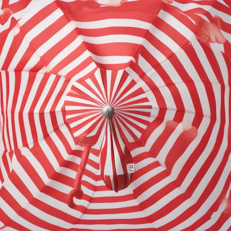 Red and white umbrella  emoji