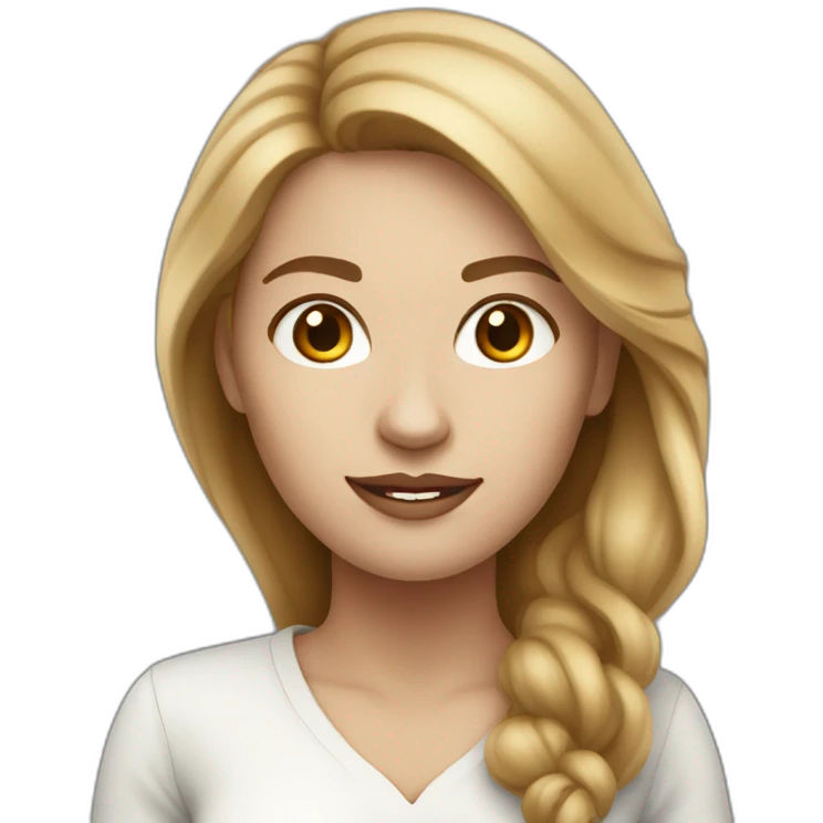 white-skinned woman with light brown hair entrepreneur emoji