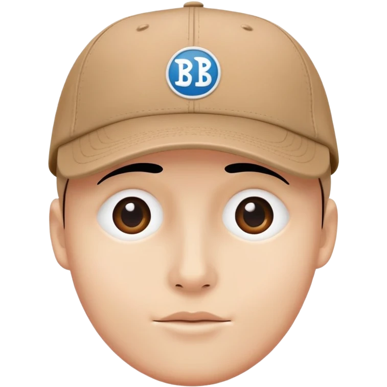 no eyes no nose n mouth only face shape and in the cap there will be a BNCC logo emoji