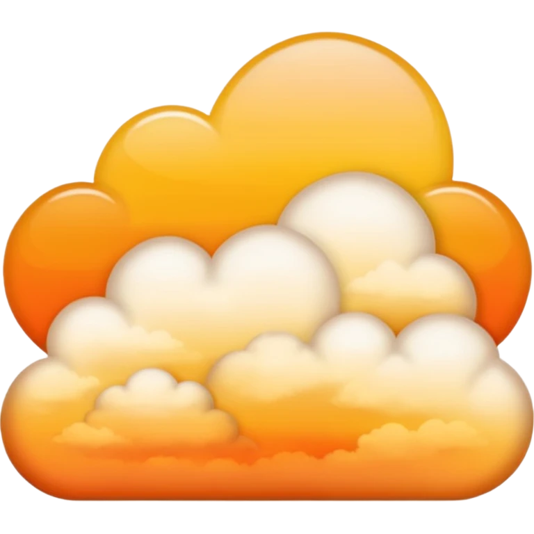 A golden sunset cloud with warm gradient tones. emoji