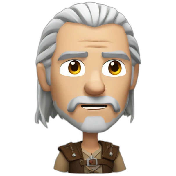 Geralt of Rivia smoking emoji