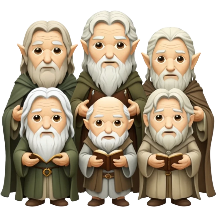 group of wise figures from White Council Lord of the Rings emoji