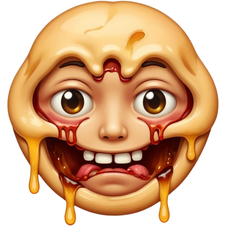 Very melted face emoji