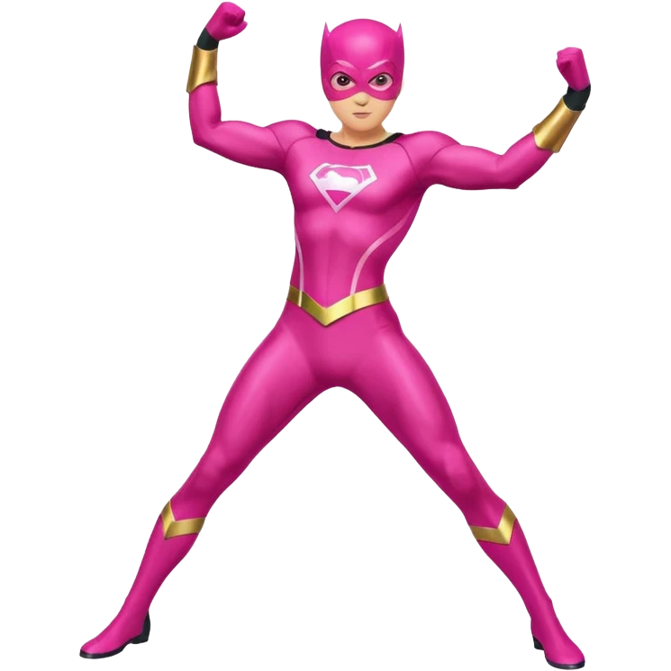 pink superhero costume emoji