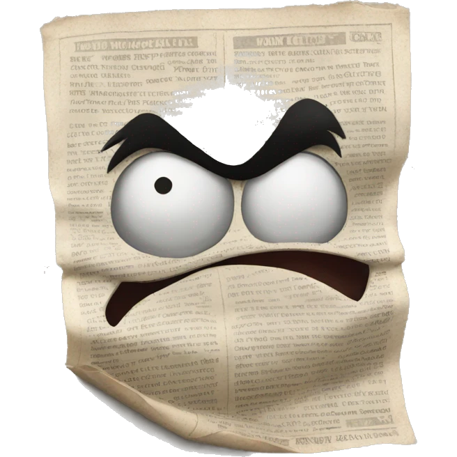 angry newspaper emoji